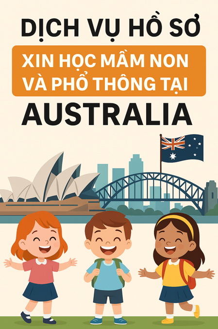 Dịch vụ hồ sơ xin học Mầm non và Phổ thông tại Australia